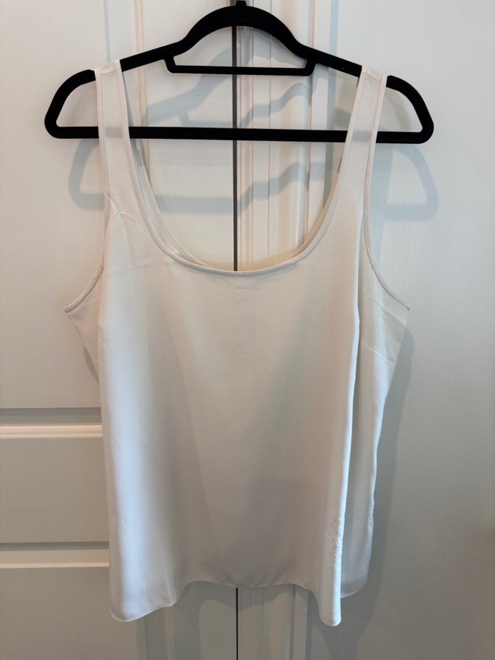 Banana Republic Essential Silk Tank XL White NWT